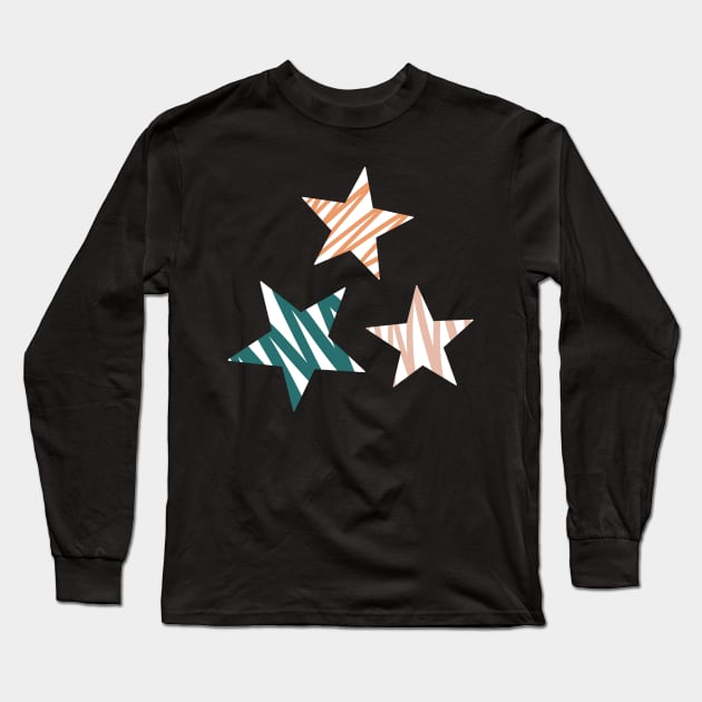 Set of zig zag stars Long Sleeve T-Shirt by JessCarrsArt